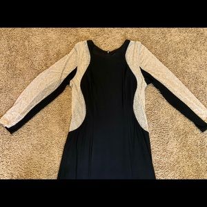 Beaded illusion Xscape floor length gown, size 14W